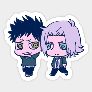 I draw chibi gokudera and yamamoto / Katekyo Hitman REBORN Sticker